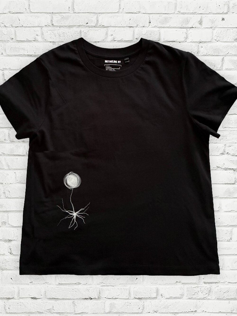 Minimal Alien Rose Graphic T-Shirt